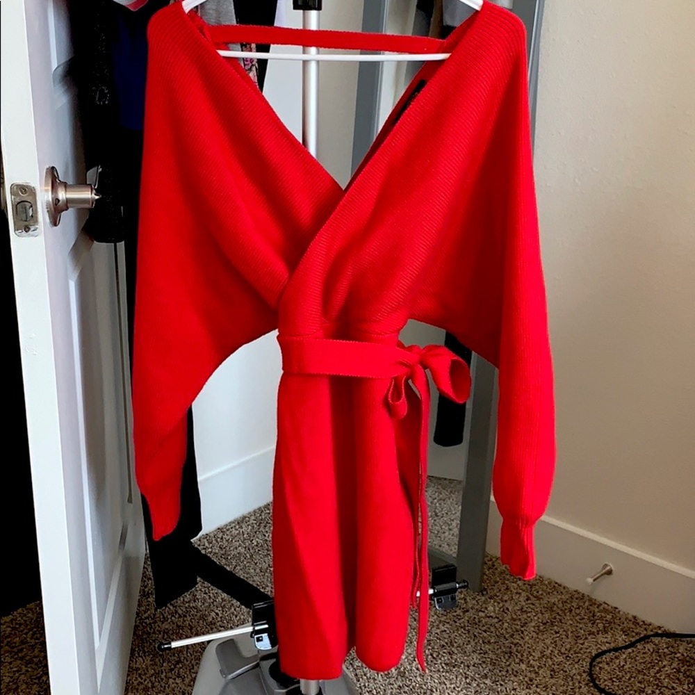 Red Dress Boutique - red sweater dress - small